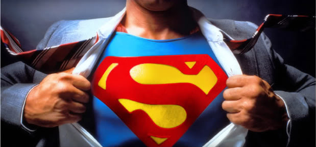 superman pulling open shirt